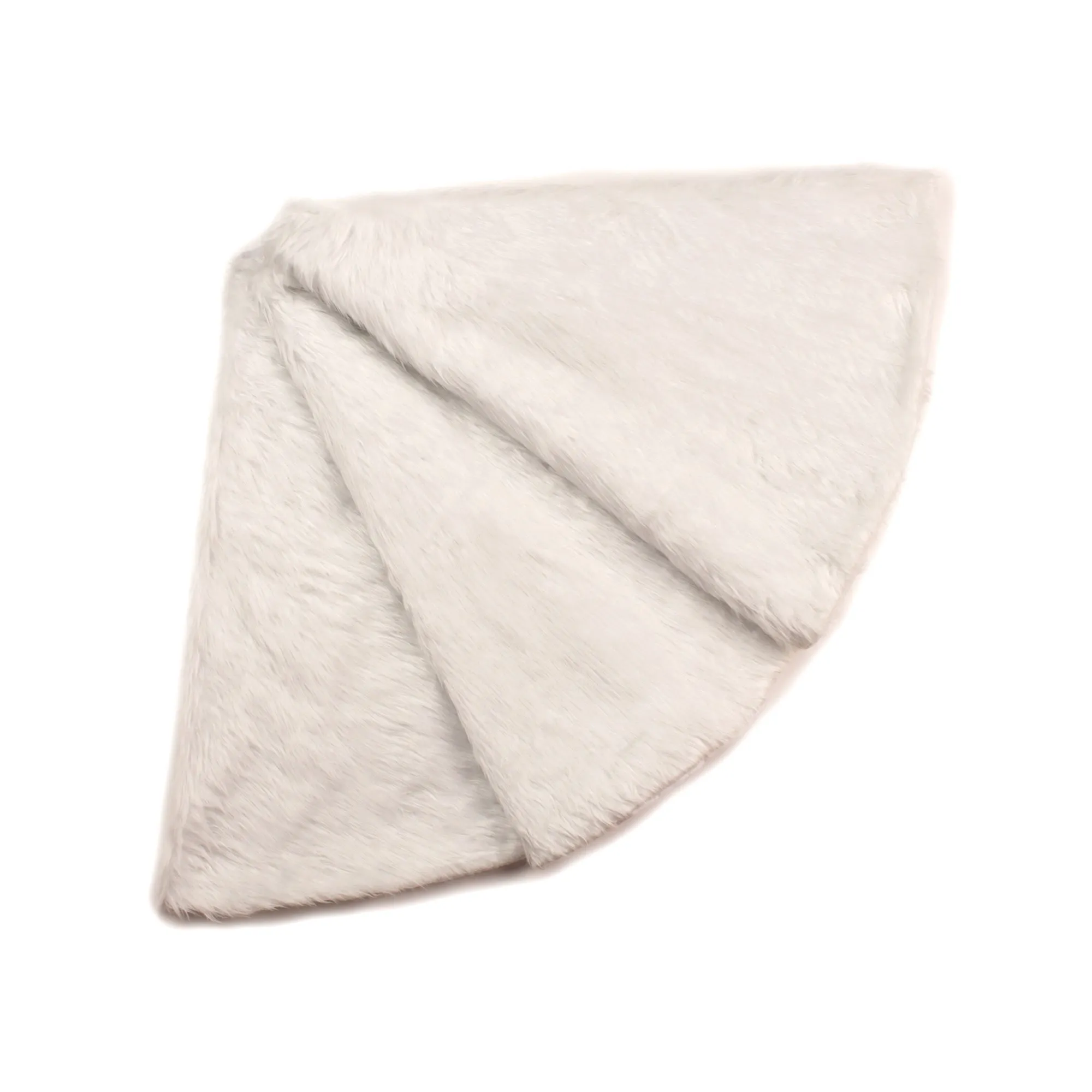 150cm Faux Fur Christmas Tree Skirt White 150004