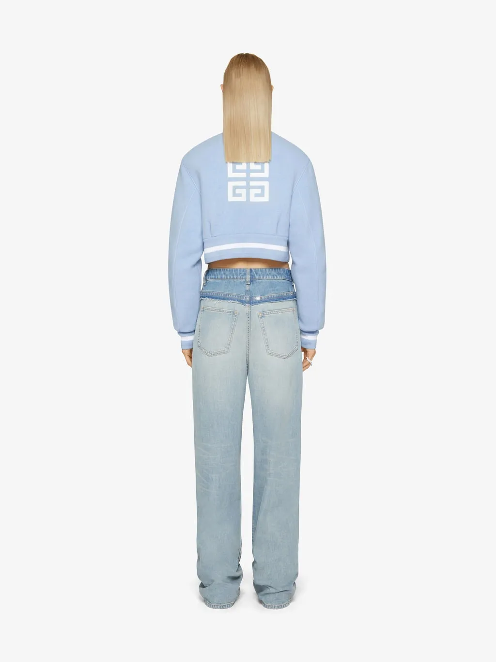 4G Stars cropped varsity jacket in wool