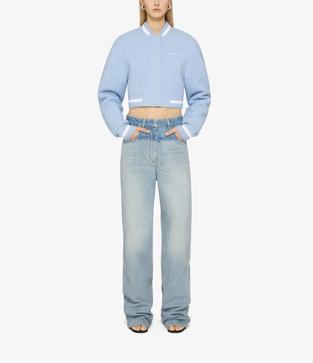 4G Stars cropped varsity jacket in wool