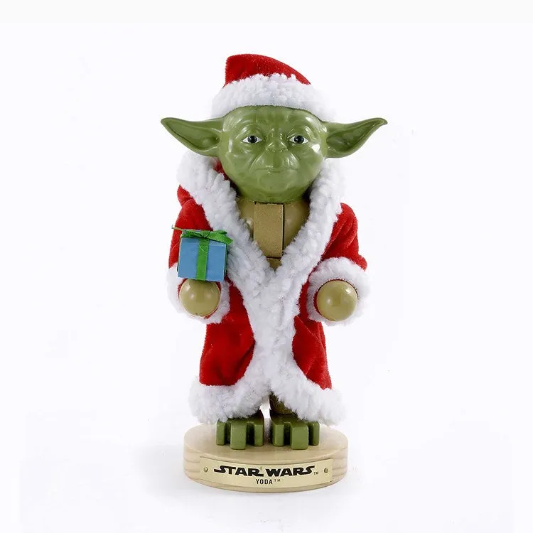 9" Yoda in Santa Robe Nutcracker