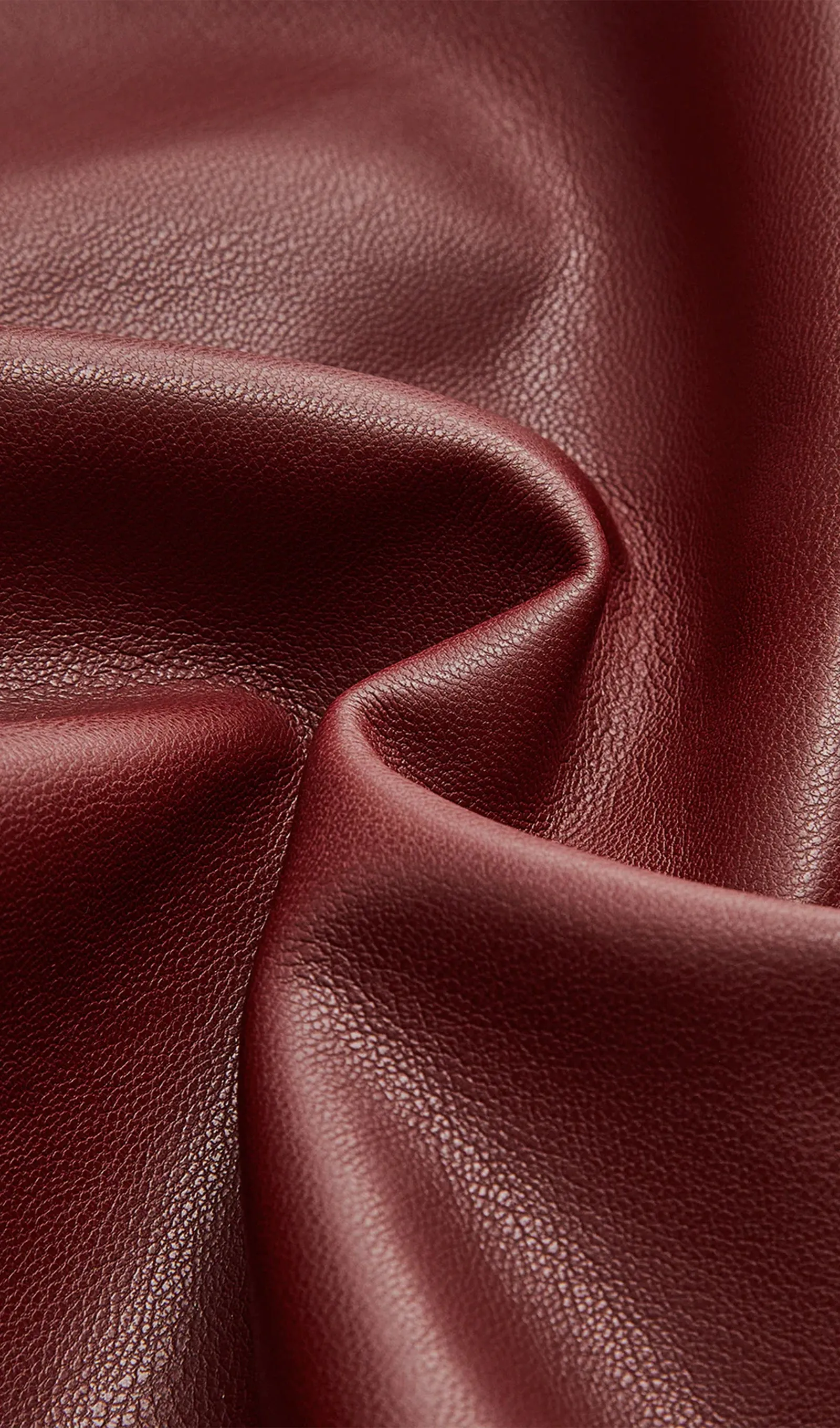 A-Line Faux Leather Mini Skirt-Red