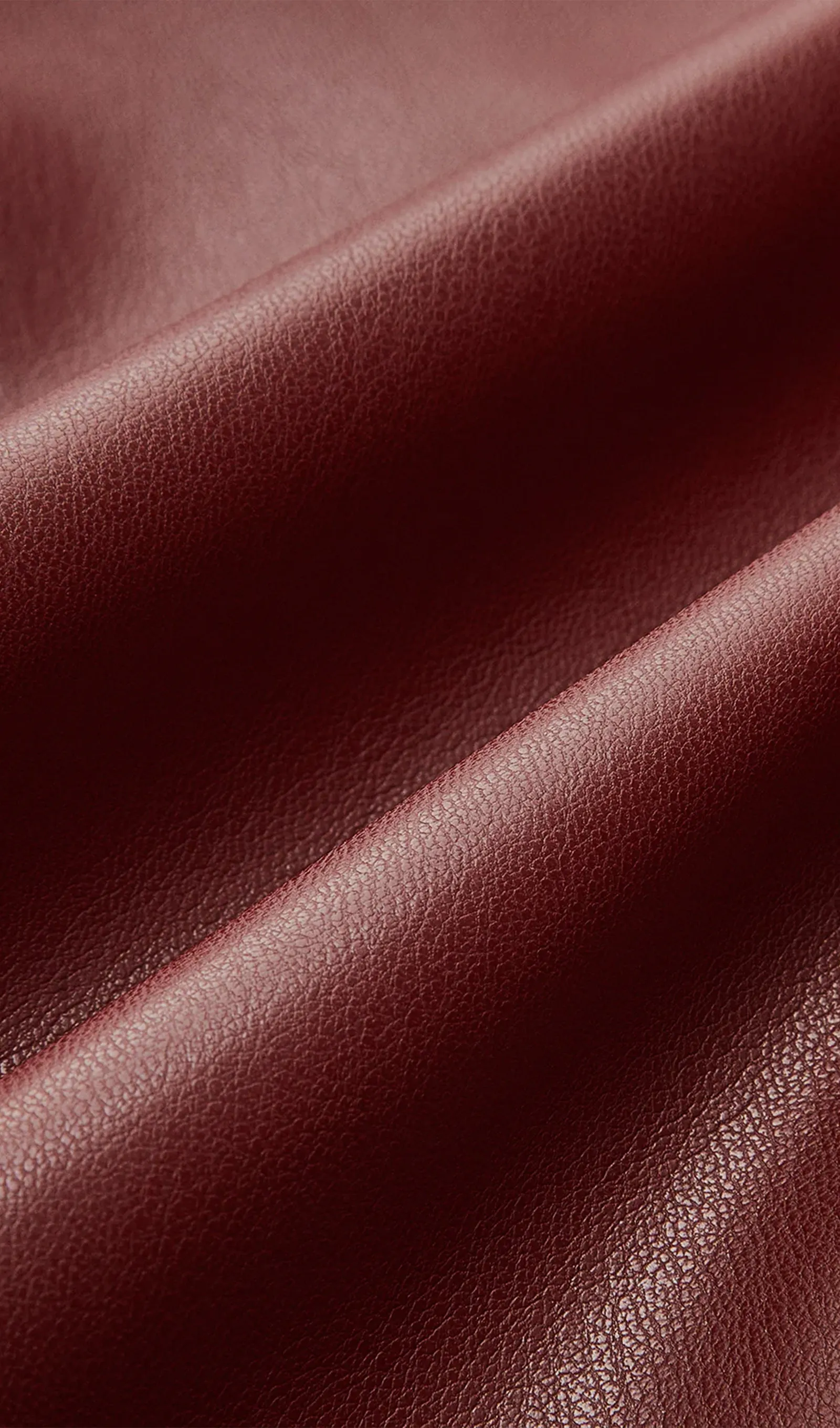 A-Line Faux Leather Mini Skirt-Red