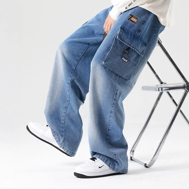 Ader Stone Washed Baggy Jeans