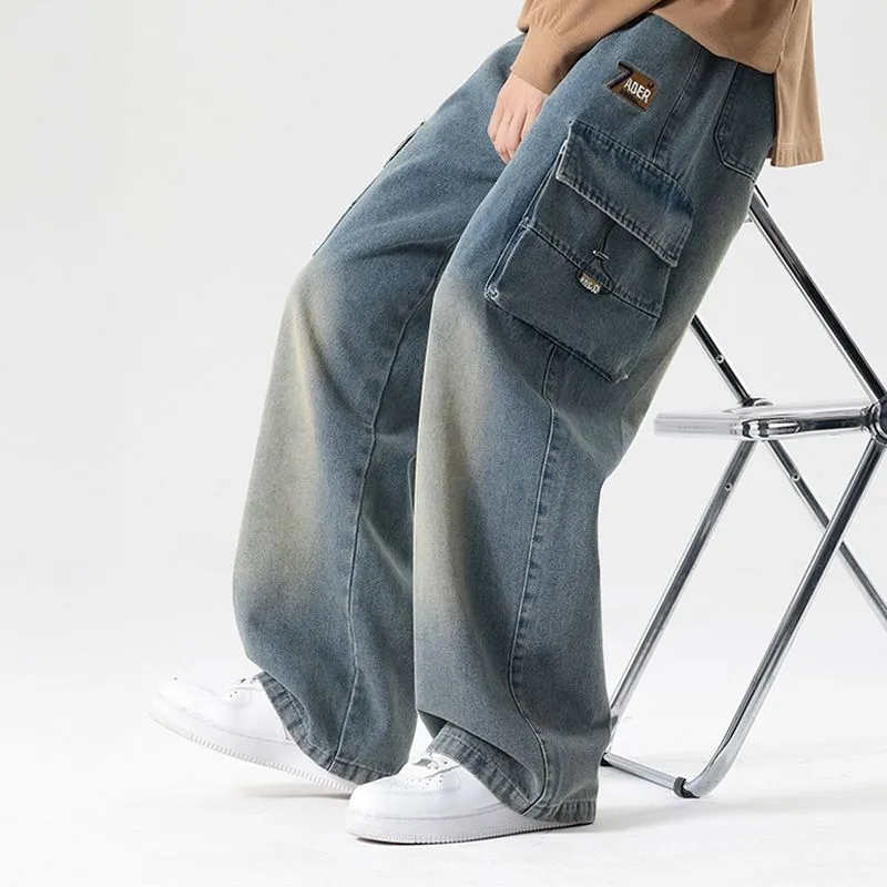 Ader Stone Washed Baggy Jeans