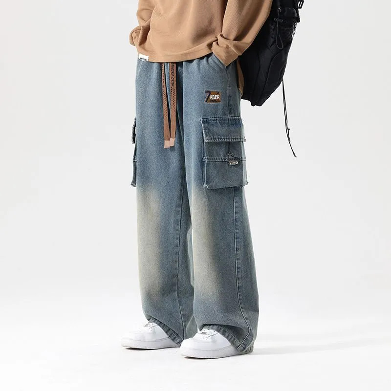 Ader Stone Washed Baggy Jeans