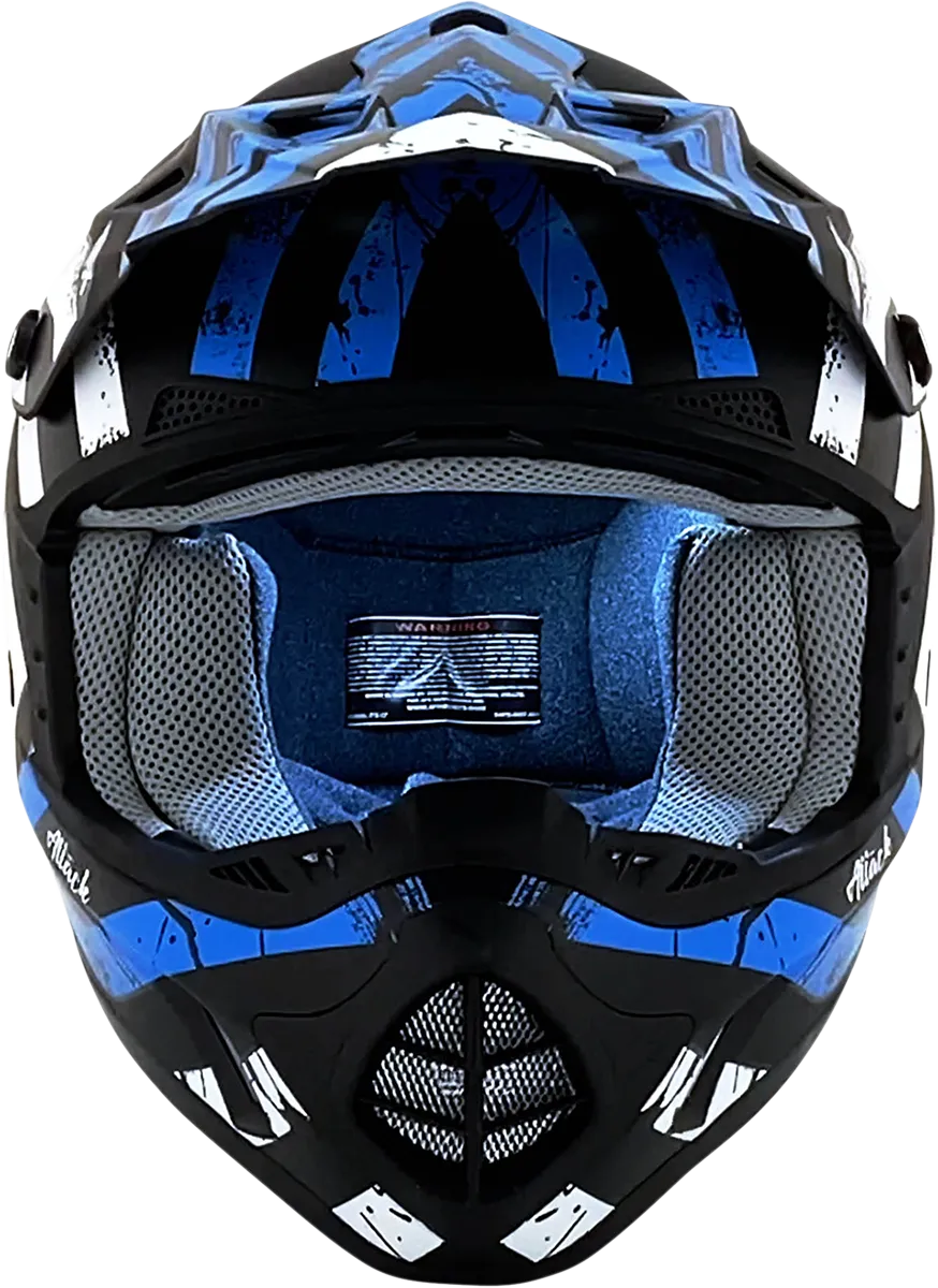 AFX FX-17 Helmet - Attack - Matte Black/Blue - 4XL 0110-7644