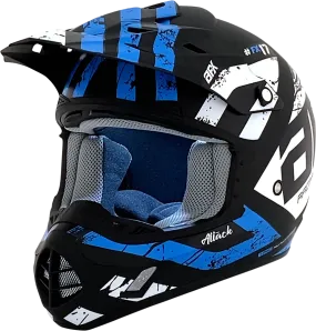 AFX FX-17 Helmet - Attack - Matte Black/Blue - 4XL 0110-7644