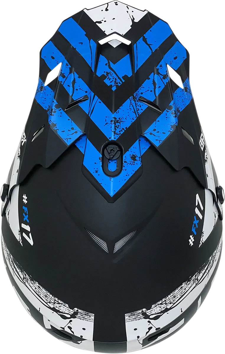 AFX FX-17 Helmet - Attack - Matte Black/Blue - 4XL 0110-7644