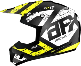 AFX FX-17 Helmet - Attack - Matte Black/Hi-Vis Yellow - Part 0110-7172