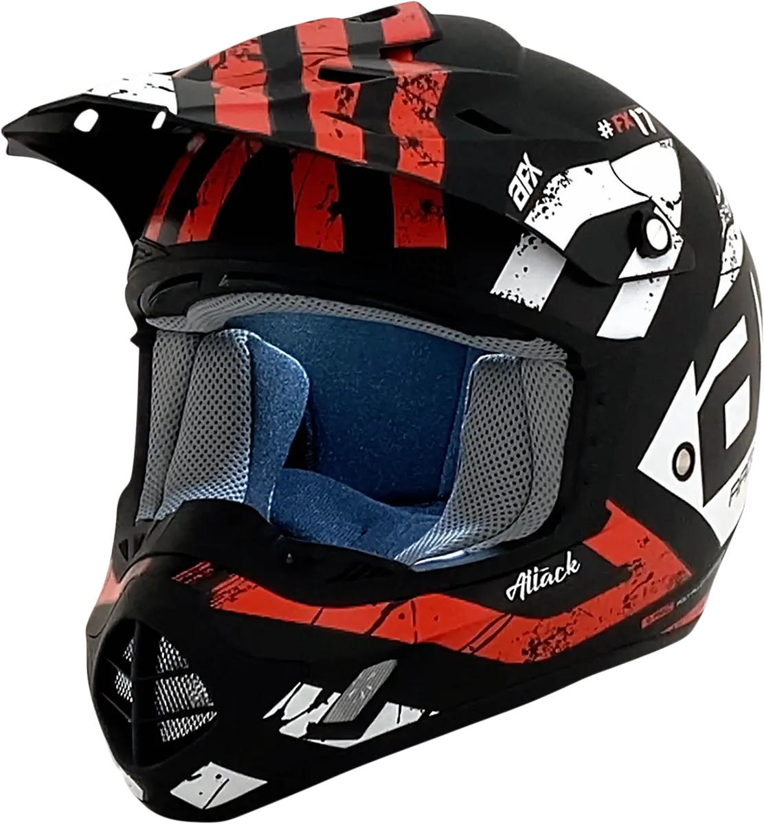 AFX FX-17 Helmet - Attack - Matte Black/Red - 3XL - Part Number 0110-7639