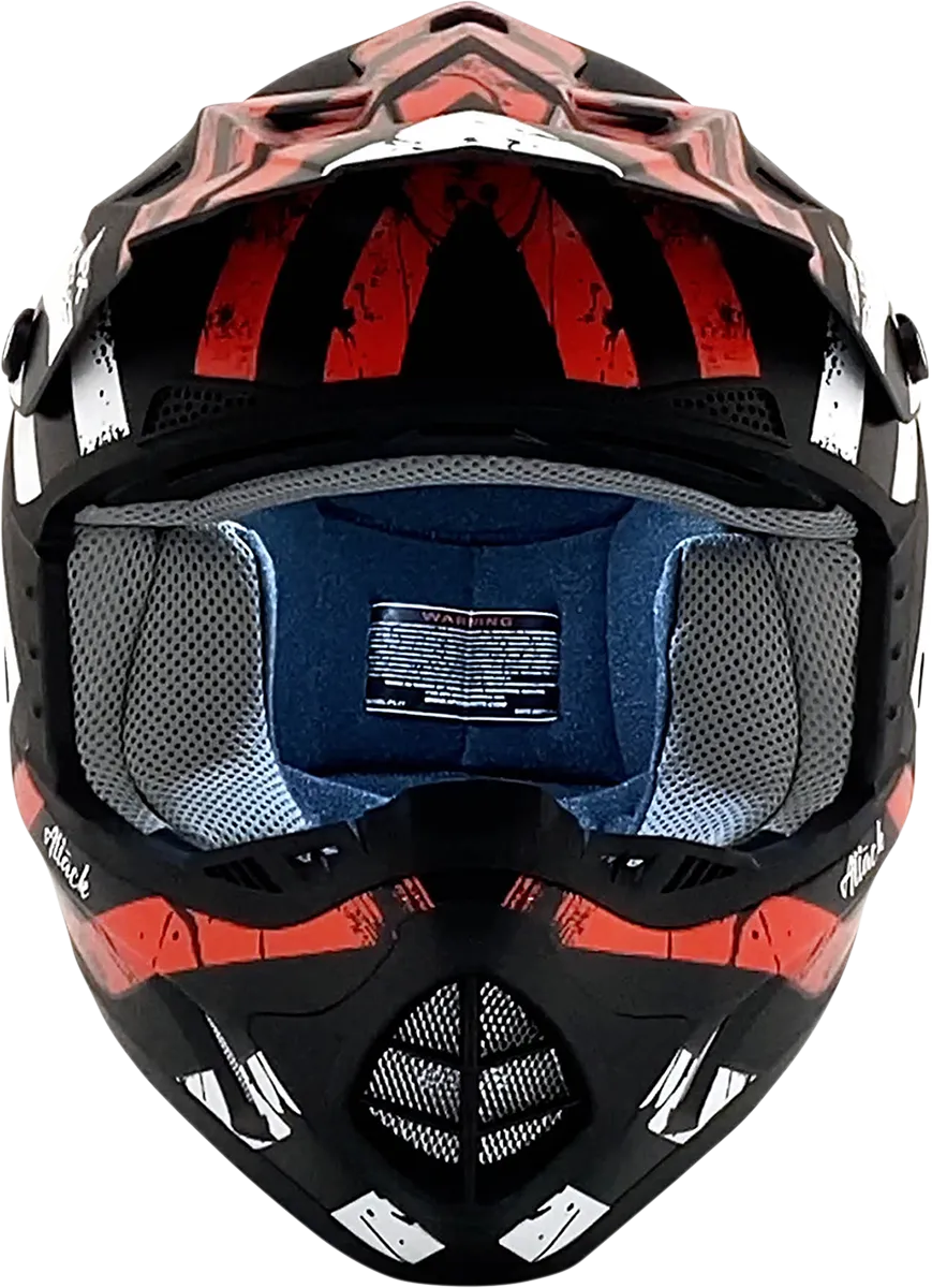 AFX FX-17 Helmet - Attack - Matte Black/Red - 3XL - Part Number 0110-7639