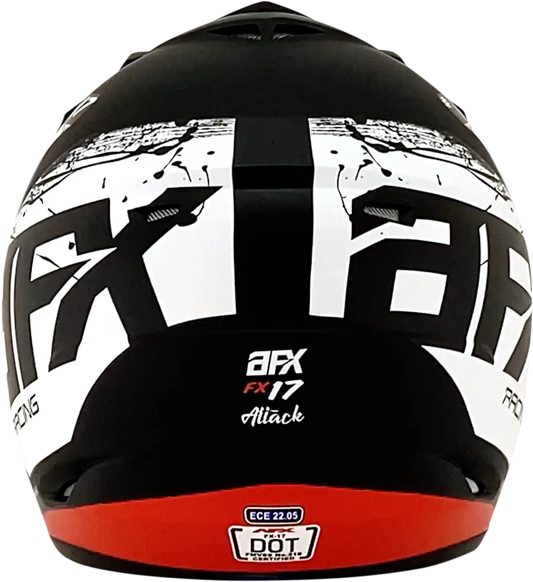 AFX FX-17 Helmet - Attack - Matte Black/Red - 3XL - Part Number 0110-7639