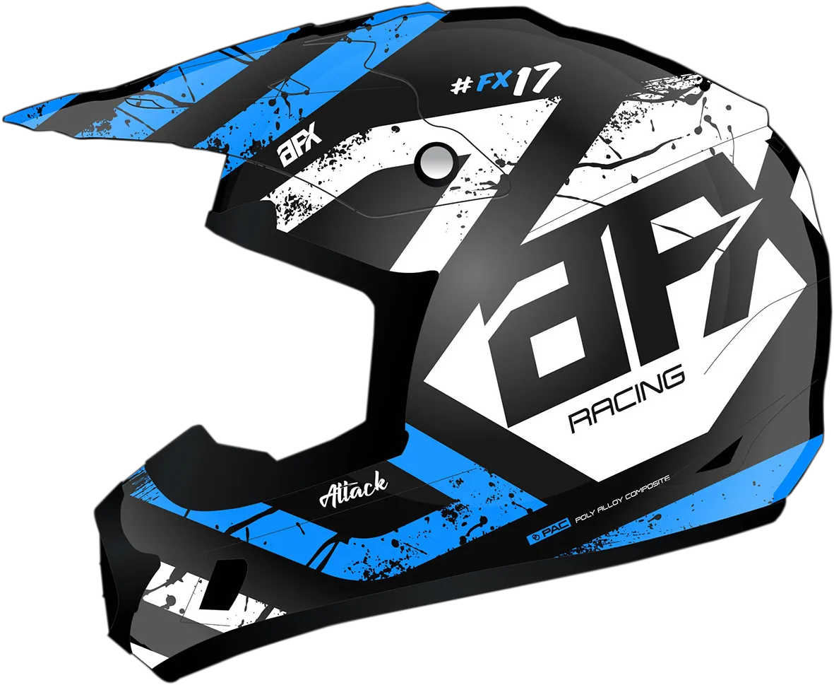 AFX FX-17Y Helmet - Attack - Matte Black/Blue - Small 0111-1408