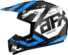 AFX FX-17Y Helmet - Attack - Matte Black/Blue - Small 0111-1408