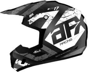 AFX FX-17Y Helmet - Attack - Matte Black/Silver - Medium 0111-1400