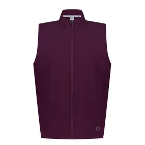 Aguila Golf Sleeveless Vest – Burgundy Full-Zip Performance Fit