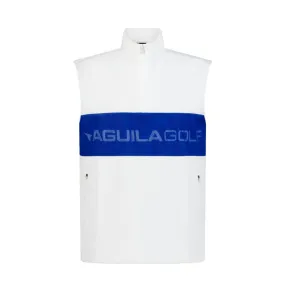Aguila Golf Sleeveless Vest – White & Blue Quarter-Zip Fit