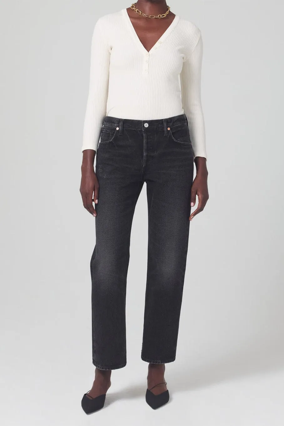 Aideen Rib Henley Top
