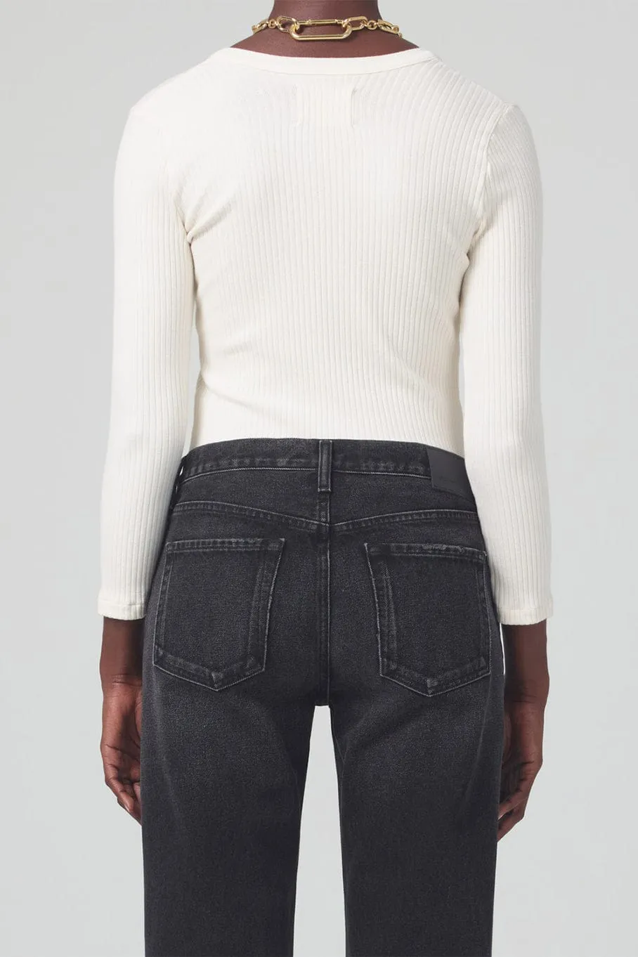 Aideen Rib Henley Top