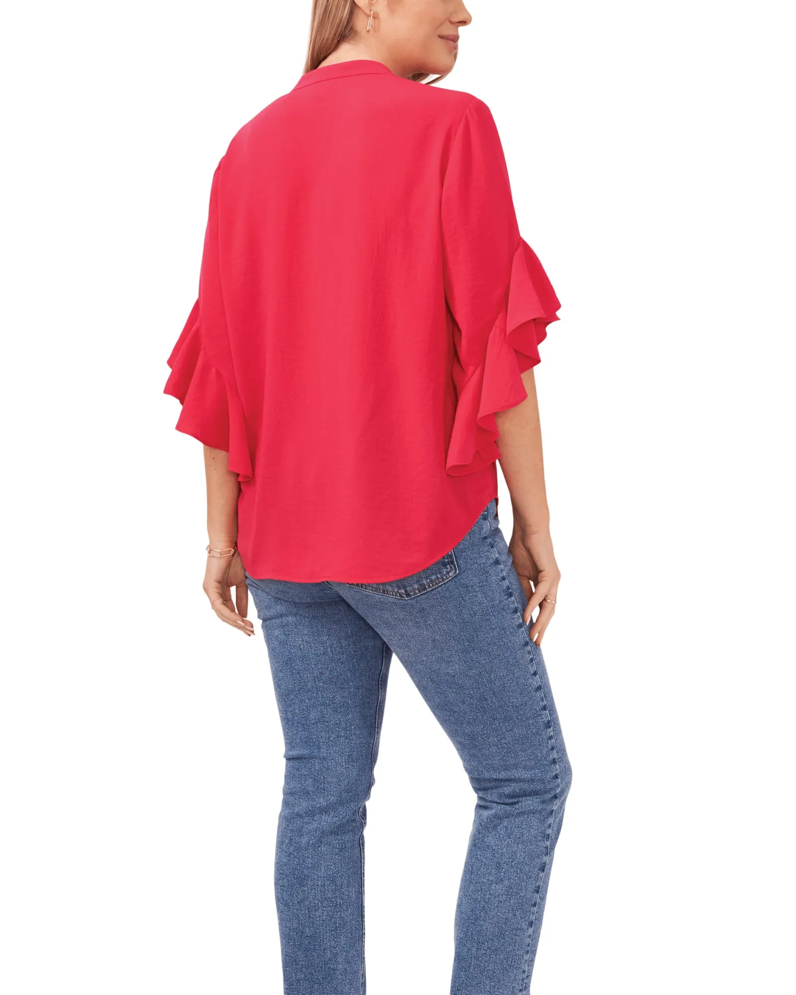 Aubrey Ruffle Sleeve Blouse | GERANIUM
