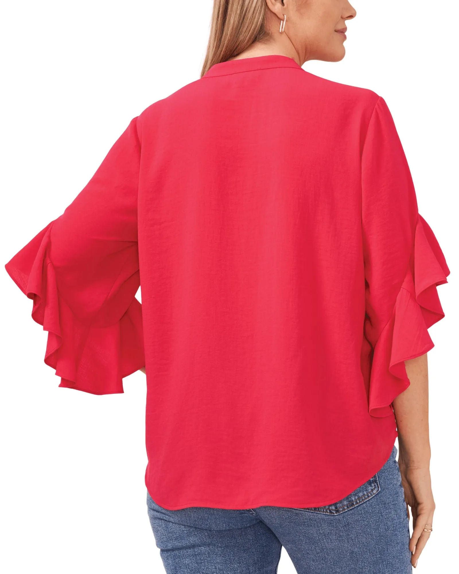 Aubrey Ruffle Sleeve Blouse | GERANIUM