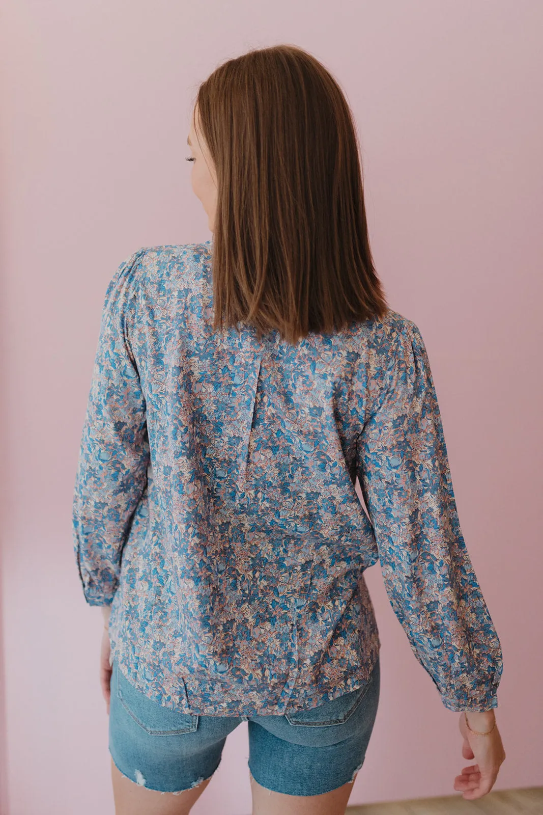 Better With You Blue Floral Blouse