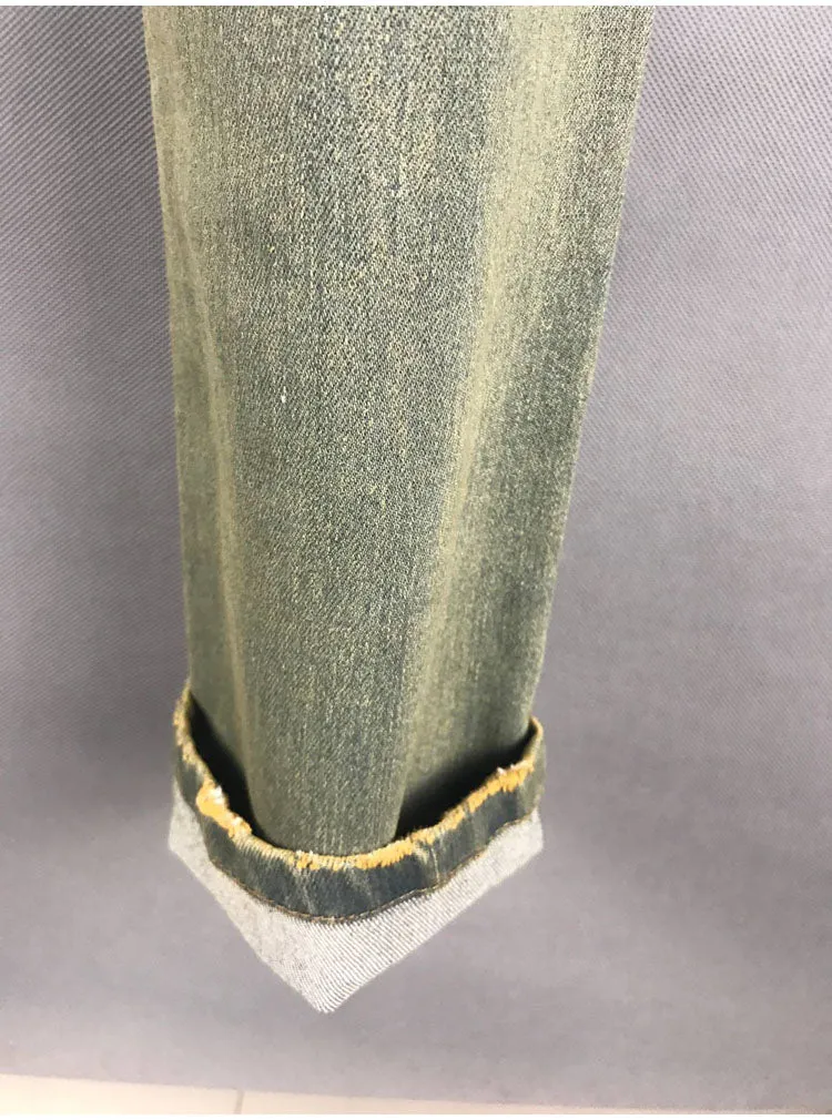 BOOPDO DESIGN WEEKEND DISTRESSES WASHED DENIM JEAN PANTS