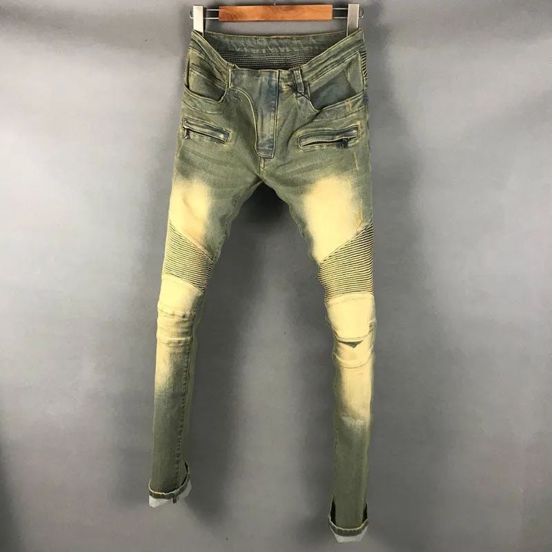 BOOPDO DESIGN WEEKEND DISTRESSES WASHED DENIM JEAN PANTS