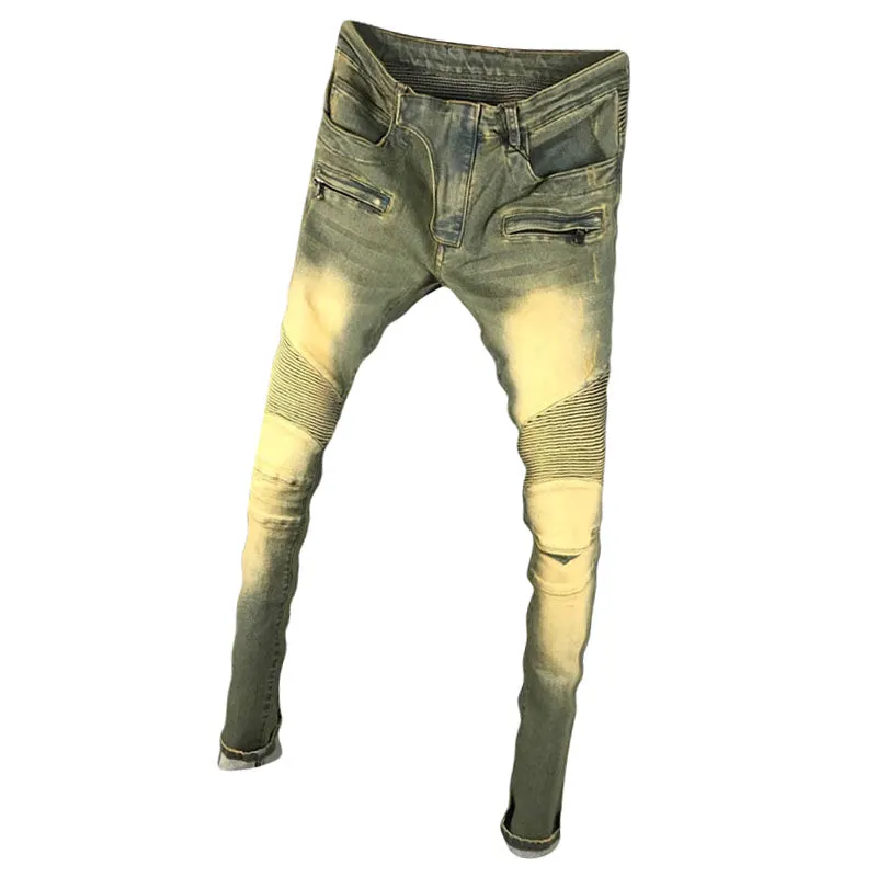 BOOPDO DESIGN WEEKEND DISTRESSES WASHED DENIM JEAN PANTS