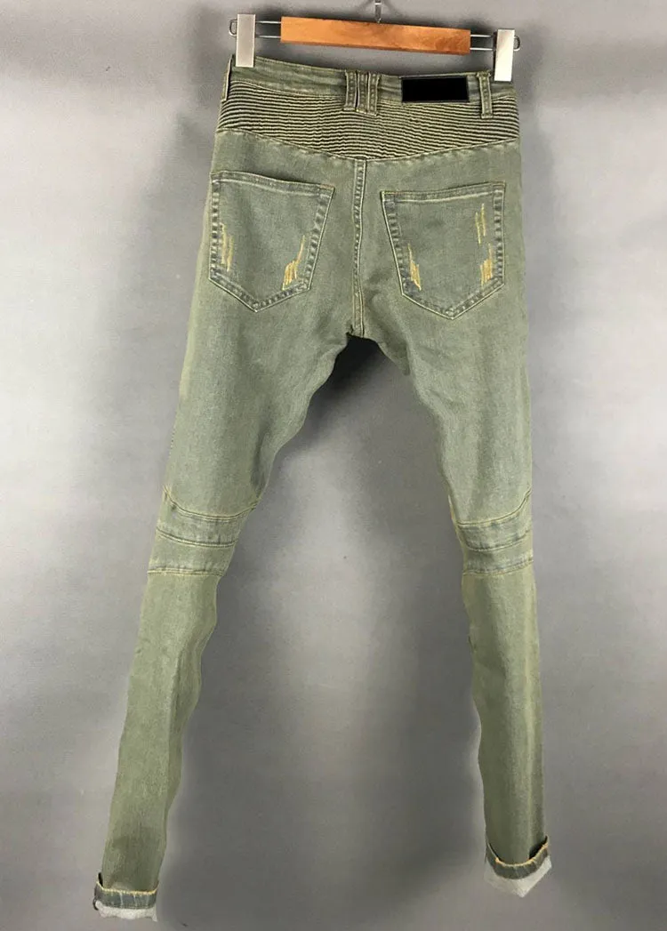 BOOPDO DESIGN WEEKEND DISTRESSES WASHED DENIM JEAN PANTS