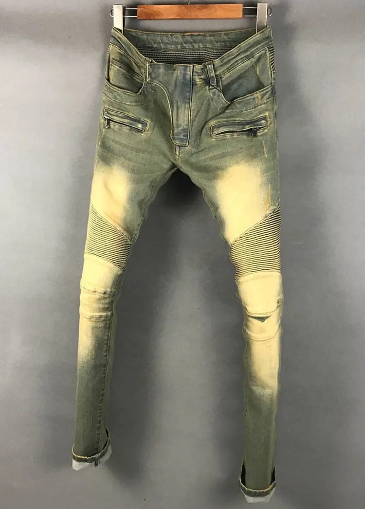 BOOPDO DESIGN WEEKEND DISTRESSES WASHED DENIM JEAN PANTS