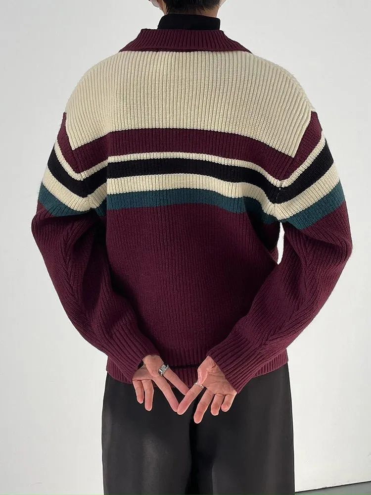 Border knit zipper jacket or2631