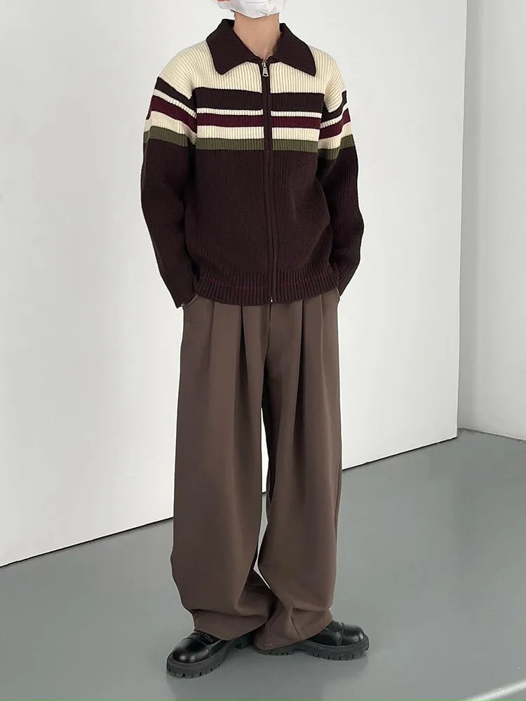 Border knit zipper jacket or2631