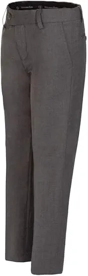 Boys Dress Pants Flat-Front Skinny fit Slacks - Poly Rayon Giovanni Uomo Charcoal 4