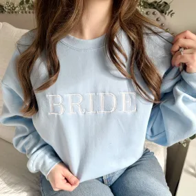 Bride Embroidered Gemma Crewneck Sweatshirt | Custom Bride Sweatshirt