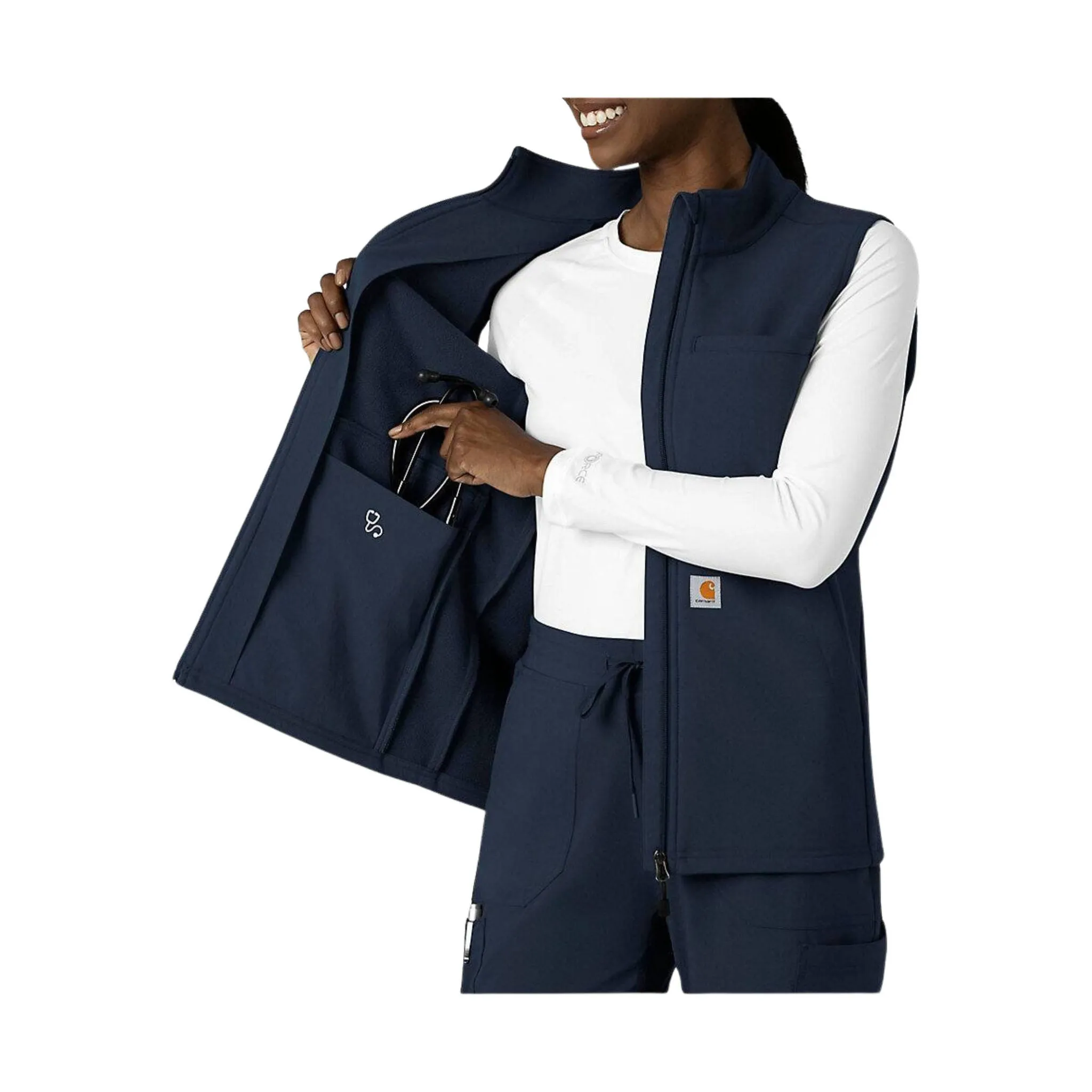 Carhartt Women's Rugged Flex Bonded Fleece Vest - Navy