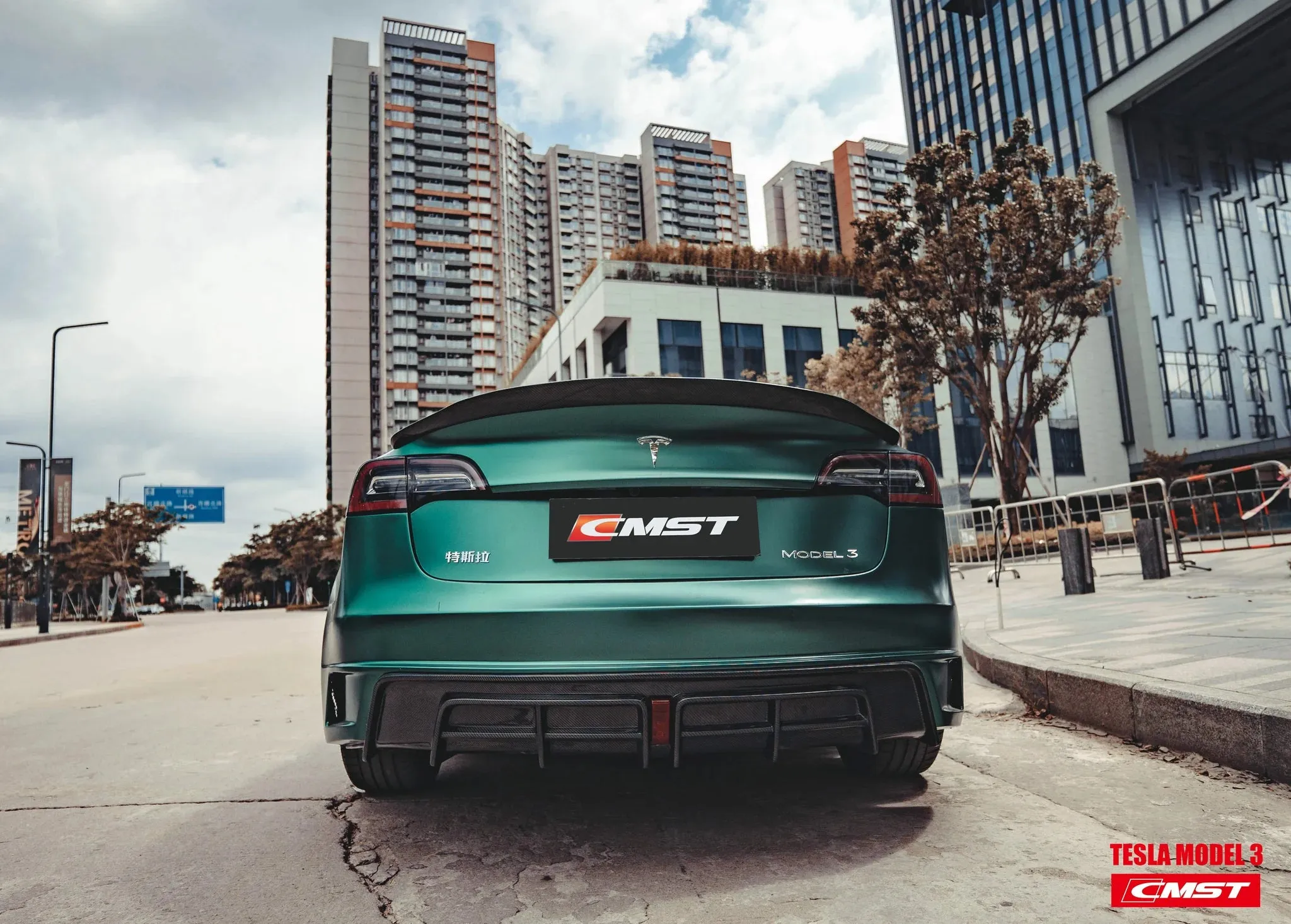 CMST Tuning Rear Bumper & Rear Diffuser for Tesla Model 3