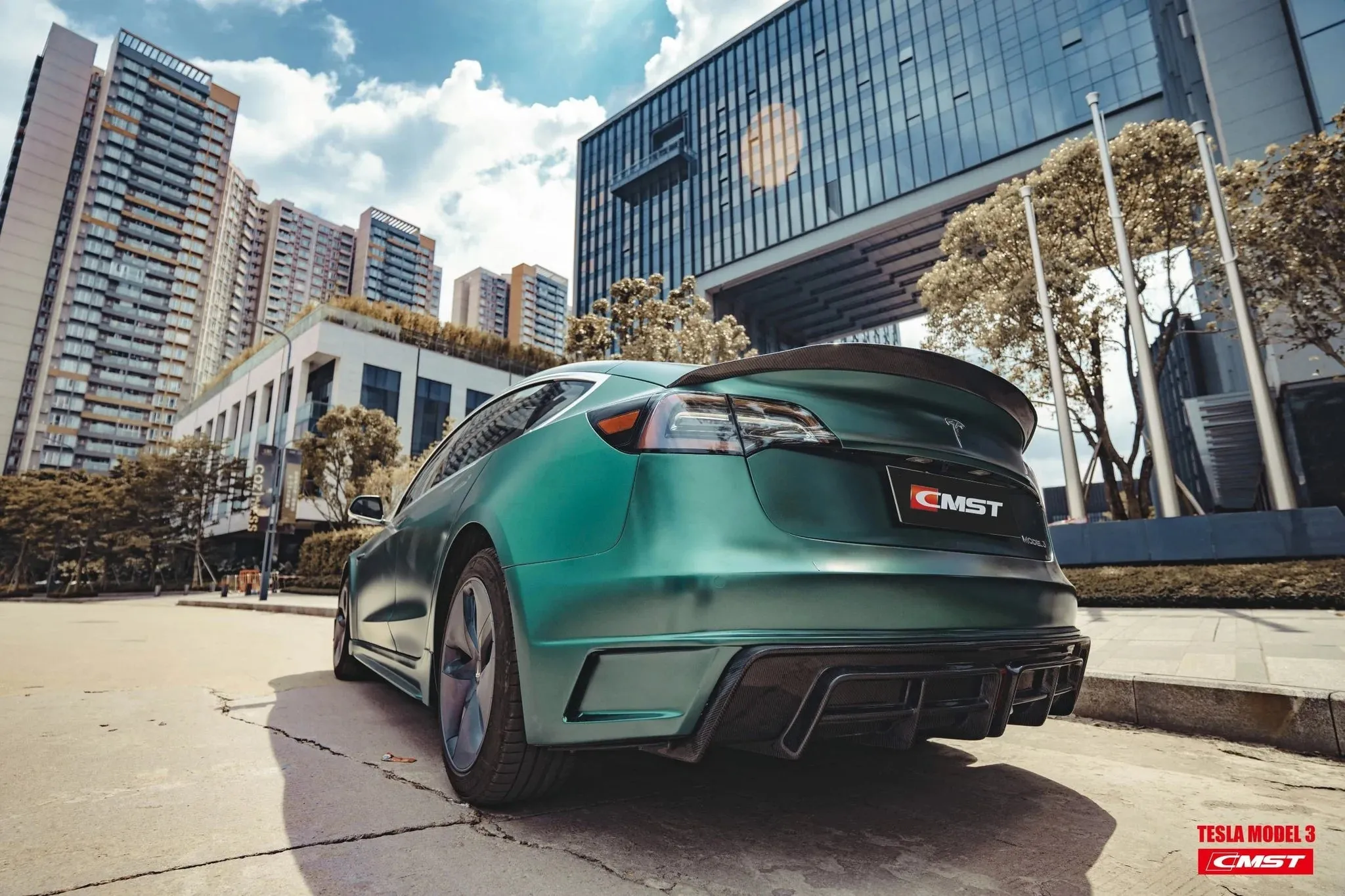 CMST Tuning Rear Bumper & Rear Diffuser for Tesla Model 3