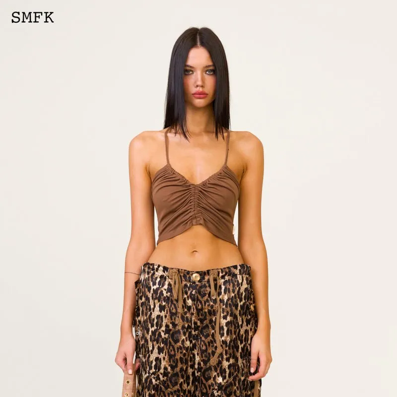 Compass Leopard Print Satin Cargo Pants