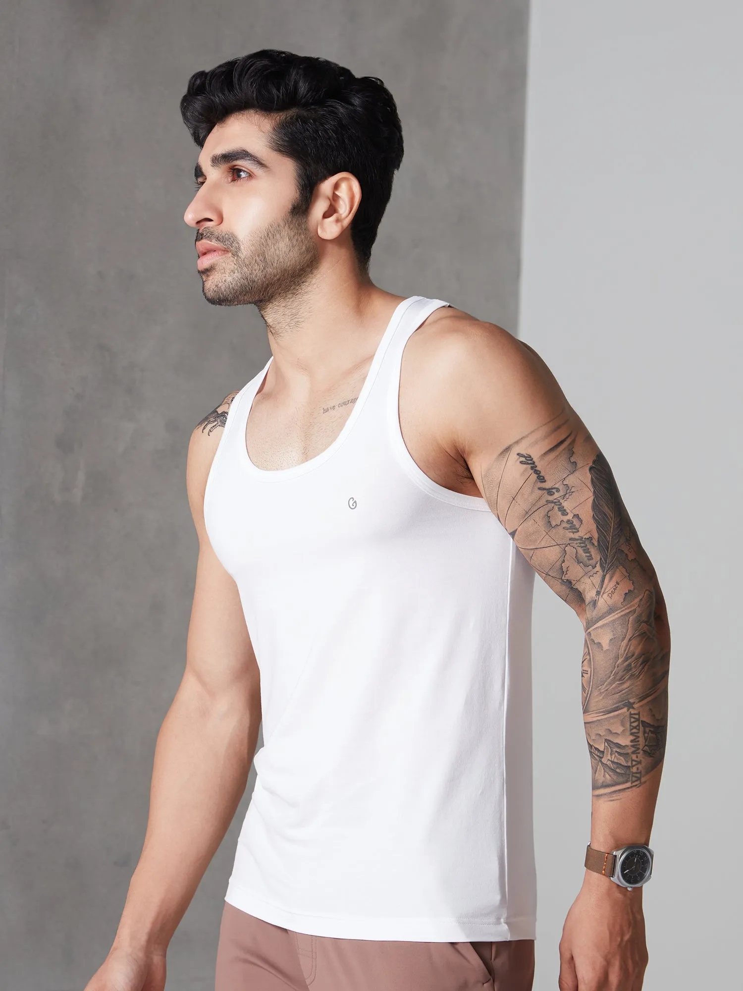 Cotton Cloud Vest GLV001-White