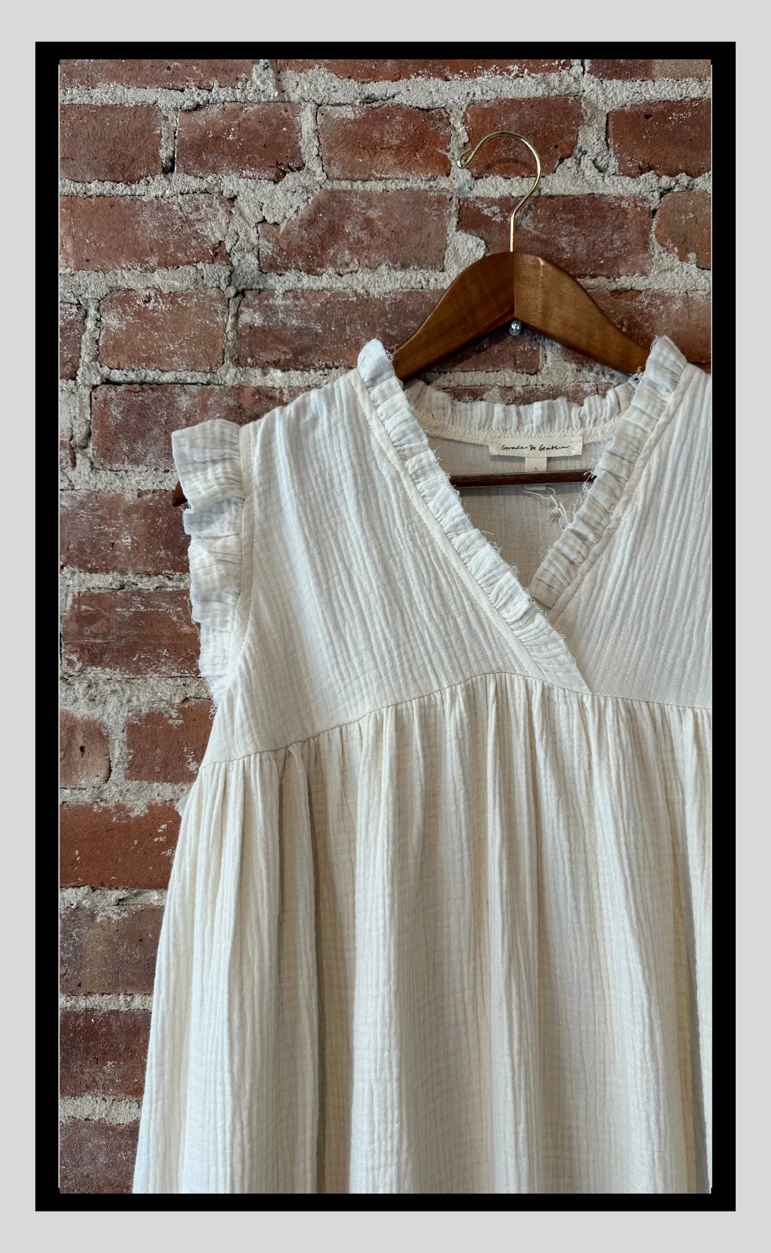 Cream Ruffle Sleeve Maxi Dress