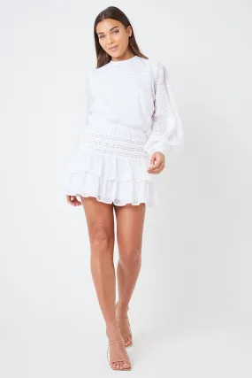Creea Embroidered Dress - White