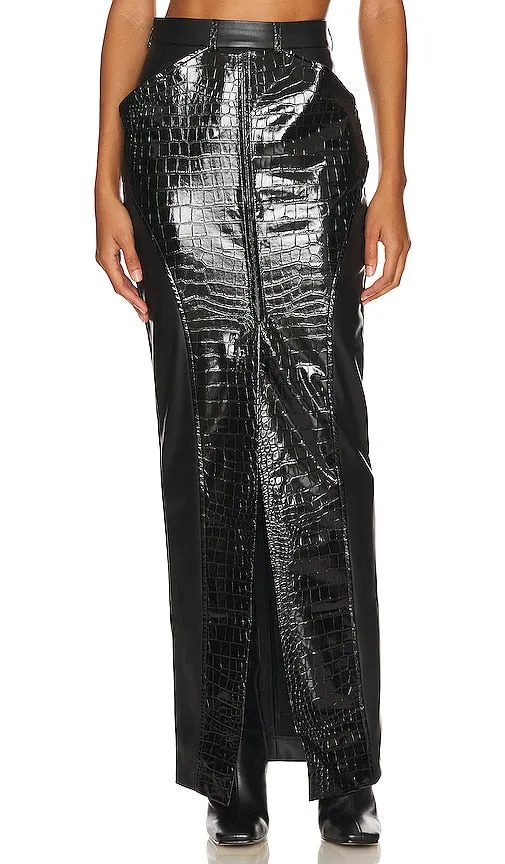 CULTNAKED Instinct Faux Leather Skirt in Black
