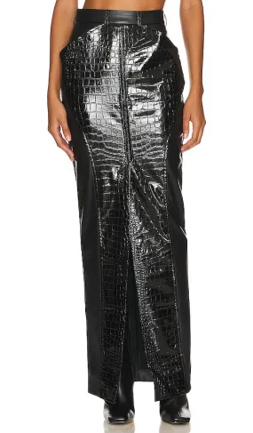 CULTNAKED Instinct Faux Leather Skirt in Black