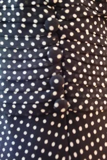Dark Winter Black Romantic Polka Dot Dress