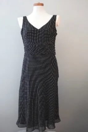 Dark Winter Black Romantic Polka Dot Dress