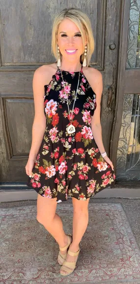 Day Dreaming Floral Dress - Black
