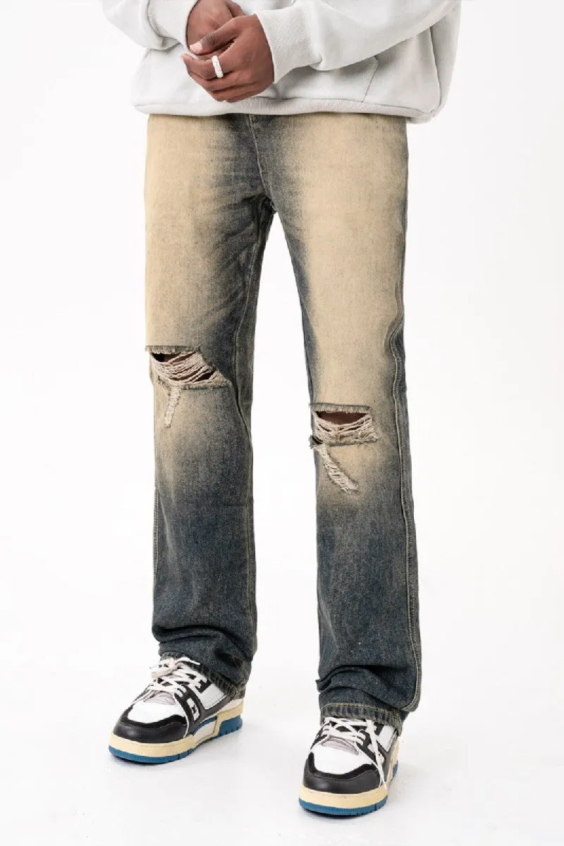 Destroyed Washed Jeans