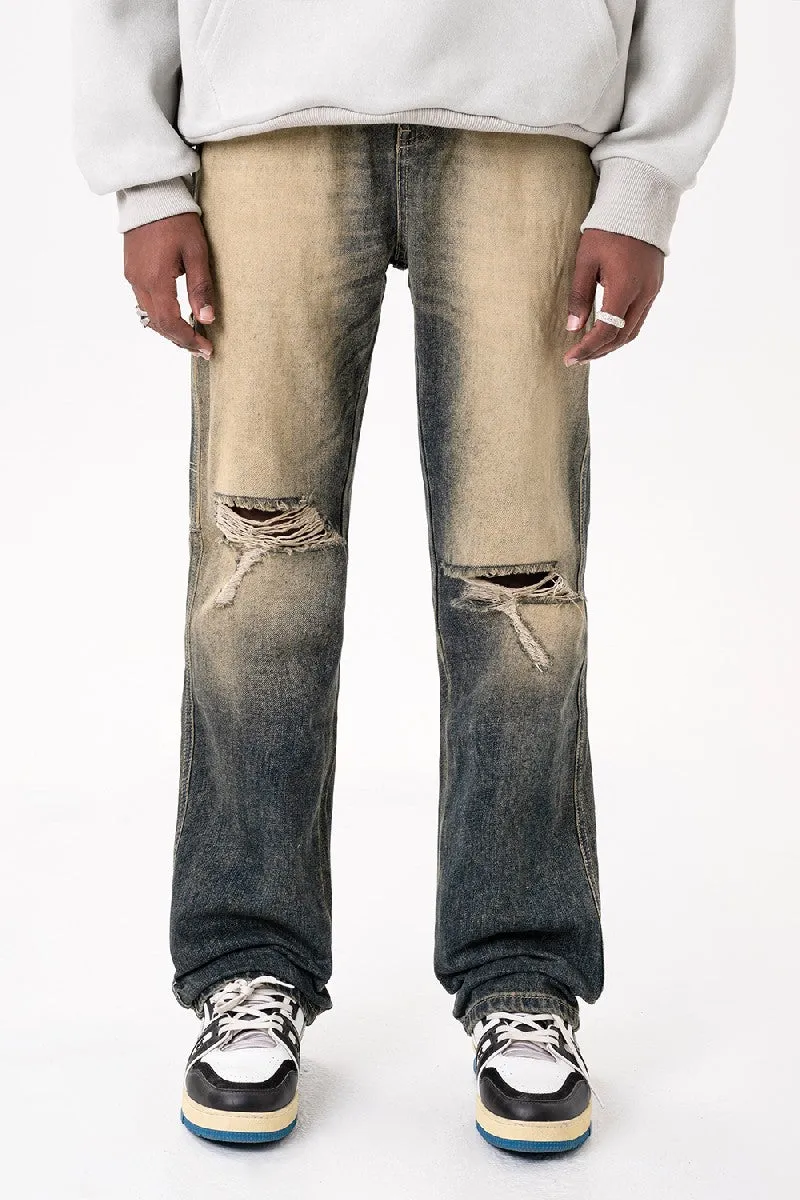 Destroyed Washed Jeans