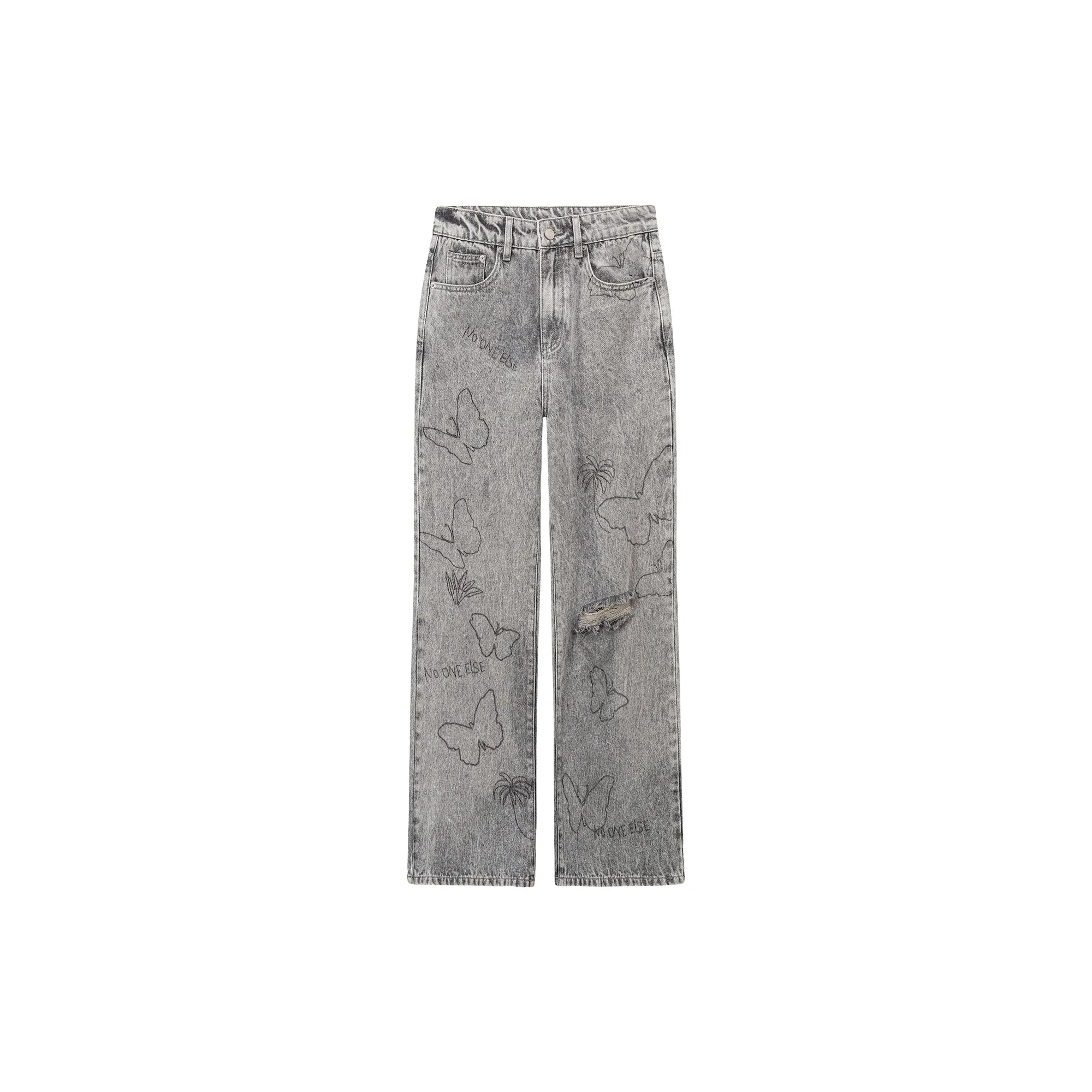 Distressed Vintage Washed Denim Jeans
